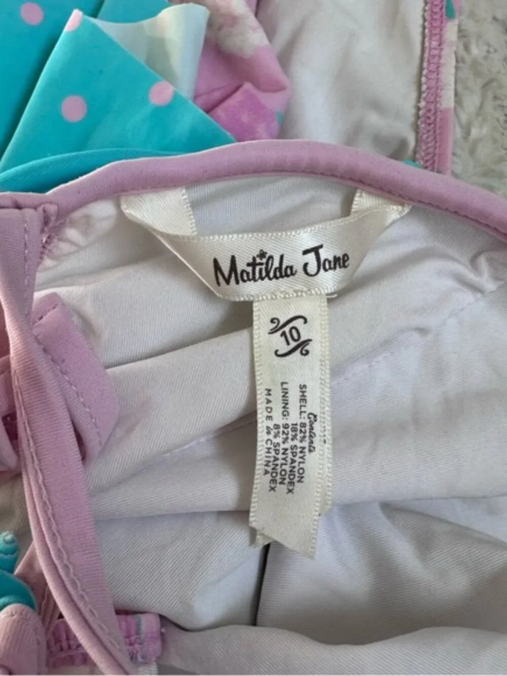 Matilda Jane | Enchanted Garden Island Party One-Piece Girls Swimsuit | Size 10